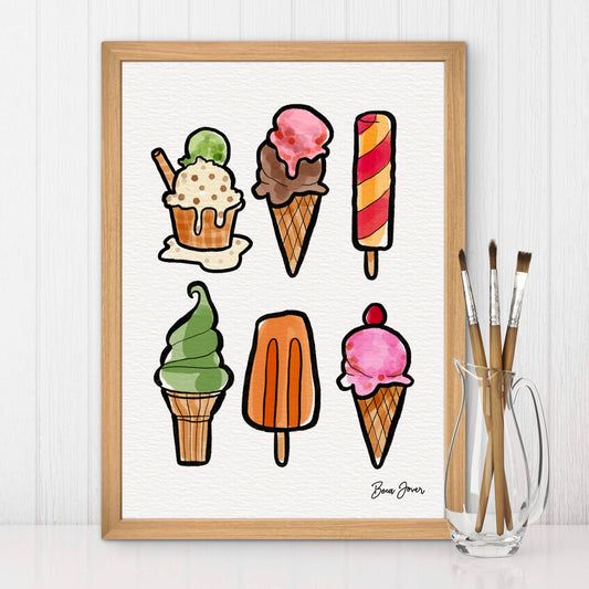 Ice-Cream Print
